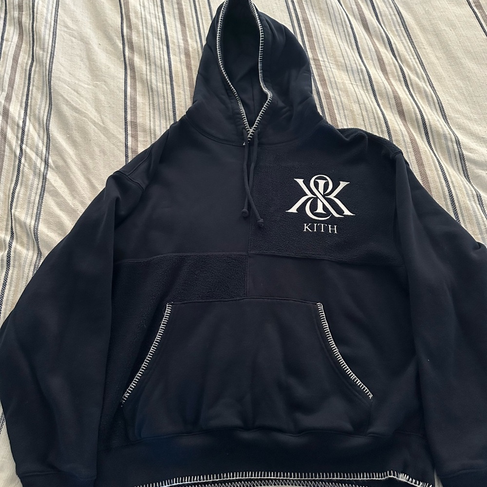 Kith Panelled Nelson Hoodie ‘Dark Blue’